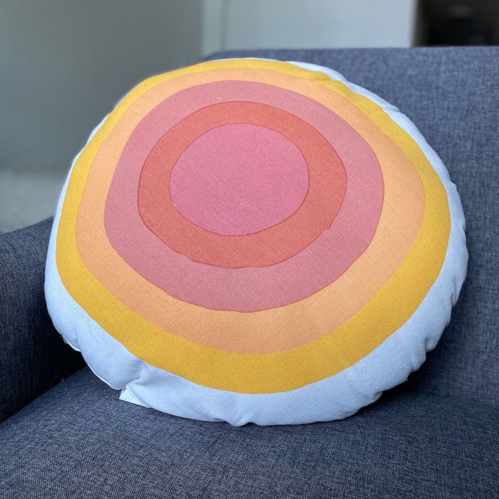 Sun Rainbow Circle Throw Pillow by Crate and Barrel